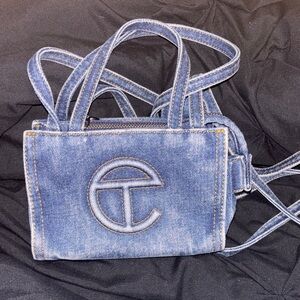 Telfar Denim Mini Bag in Blue